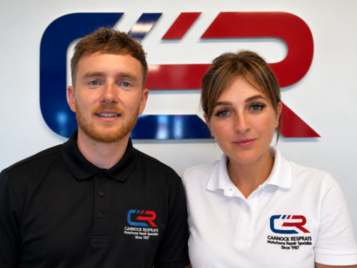Image of Lewis and Natalie owners of Cannock Resprays